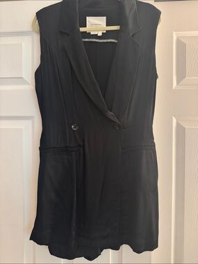 Sleeveless Black Tuxedo Romper- Anthropologie 8